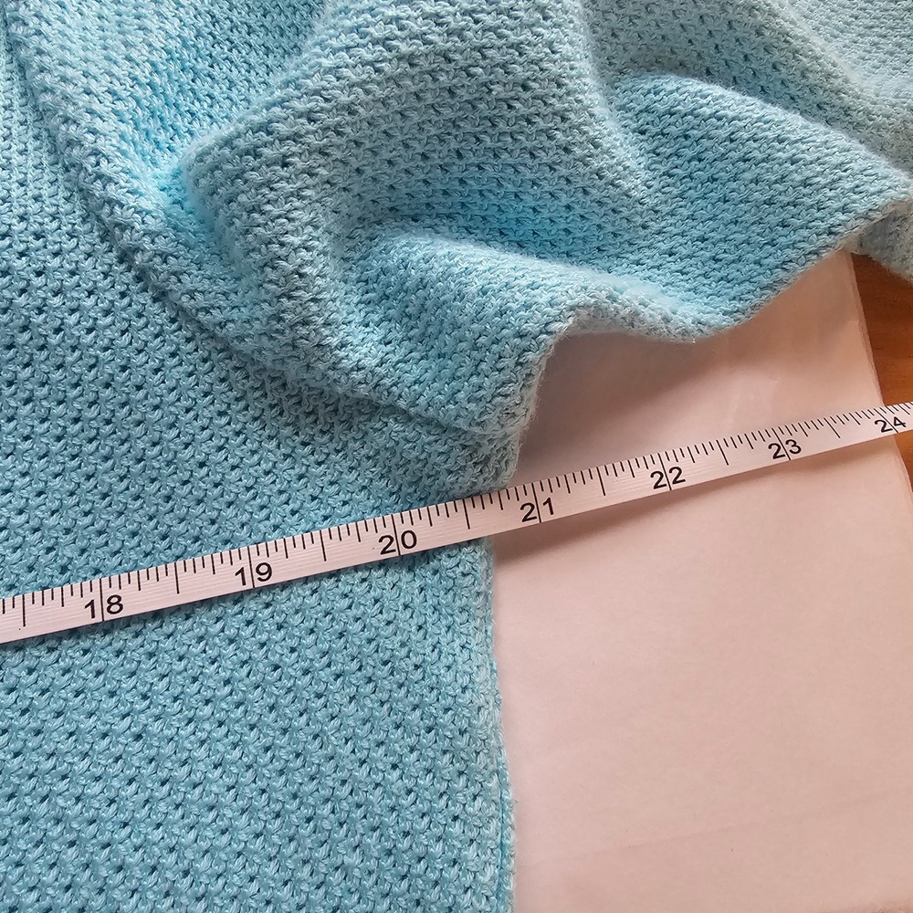 Chico's Waffle Knit Pullover Hoodie Size 2 L Light Blue Coastal Casual Beach - Picture 8 of 9